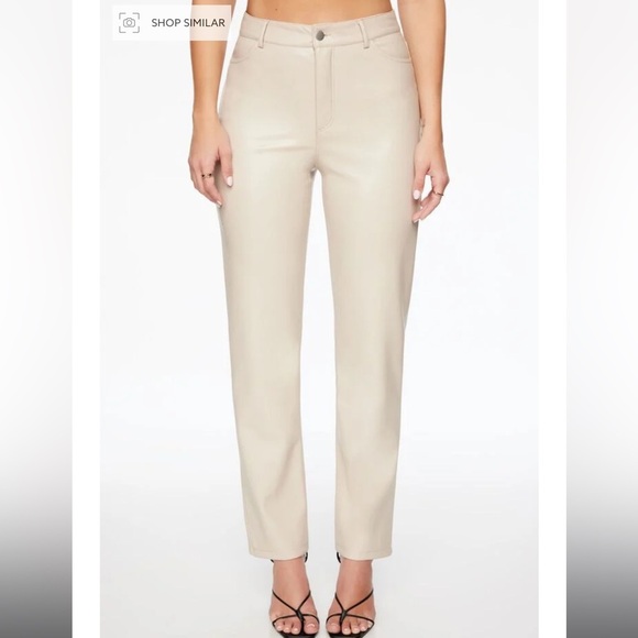 Dynamite Pants - Gisele natural beige leather pants